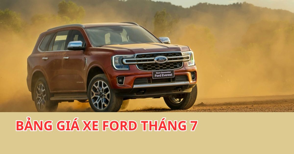 bang gia xe ford thang 7